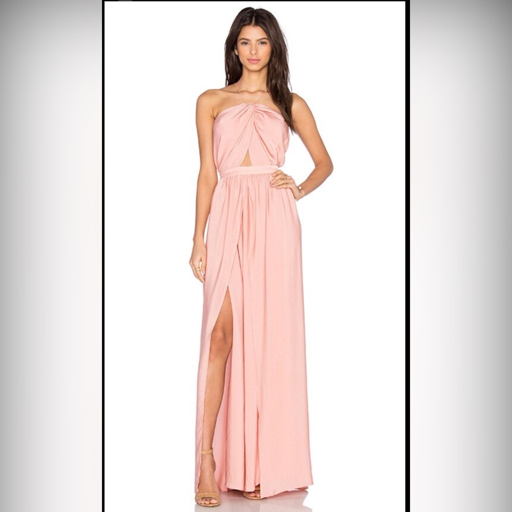 The Jetset Diaries Strapless Blush Gown